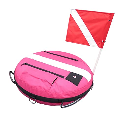 Aymzbde Buceo Freediving Flotador Hinchable Marcador Señal Asa Y Bandera de Alta Visibilidad Material Nylon TPU para Entrenamiento Pesca Subma, Rosado