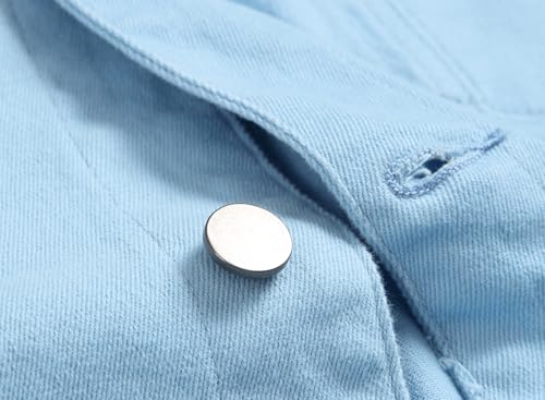 Image of RANMCC Men's Stretch Vintage Washed Long Sleeve Denim Jacket