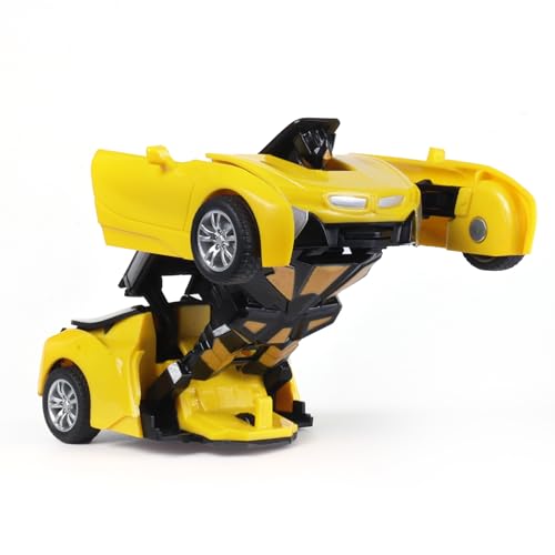 Image of Amazon Brand - Jam & Honey Transforming Action Figure Car | Robot to Car Transforming Toy | Dash to Transform | Ideal for Kids & Collectors | Pack of 2 | Multicolor