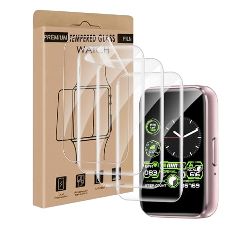 Cable Leader 4 Pièce Verre trempé pour Samsung Galaxy Fit 3, pas de bulles Vitre Protection, Souple TPU Film, Anti Rayures, Haute Sensibilité, Anti-Choc,...