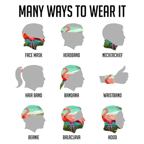 Cuello para Mujeres y Hombres VFMNT Bandana Tropical Flamenco Pasamontañas Mascarilla Elástica Pañuelo Facial Cortaviento Para Ciclismo Deportes Aire Libre miniatura 6