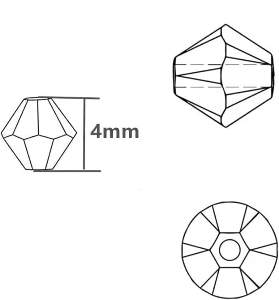 1000pcs Bicone Crystal Beads 4mm Mix Green AB Crystal Glass Bulk Faceted Beads for Necklace Bracelet Earrings DIY Jewelry Crafts Making Supplies - Image 3