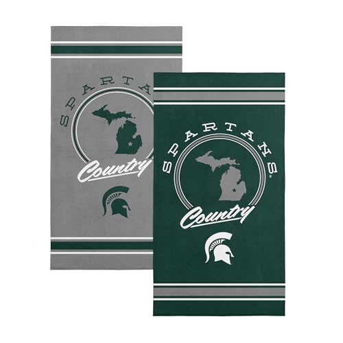 Northwest Michigan State Spartans NCAA Homebreak Beach Towel 2 Pack 30 x 60 Inches