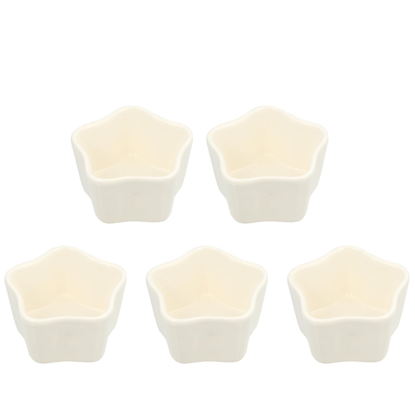 Stampo per Budino in Ceramica 5 Pezzi Superficie Liscia e Design Antiscivolo, Coppette da Forno per Mousse e Salse, Adatte a Forno e Cucina Casalinga