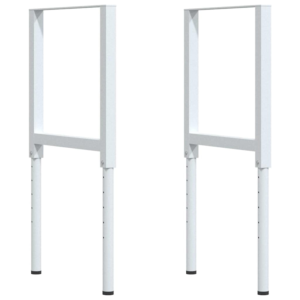 Banco da lavoro in legno di rovere massiccio, 100 x 60 x (73-99,5 cm), tavolo da lavoro regolabile in altezza con struttura in metallo verniciato a polvere, versatile tavolo da lavoro per