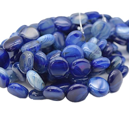 Agate bleue rubanée en perles pour vos ateliers de joaillerie créative à la maison DIY
