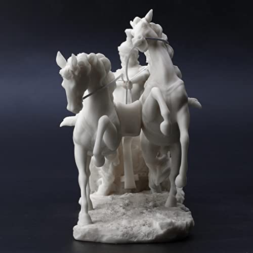 Estatua Centurión Romano en Carro Tirado por Dos Caballos 10.25 in miniatura 3