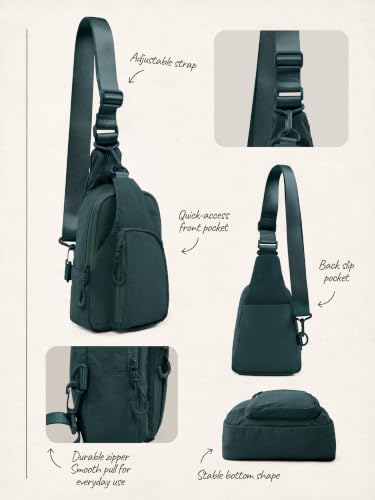 Image of ODODOS Sling Bag with Adjustable Straps Crossbody Chest Bag Lightweight Backpack for Casual Traveling Hiking