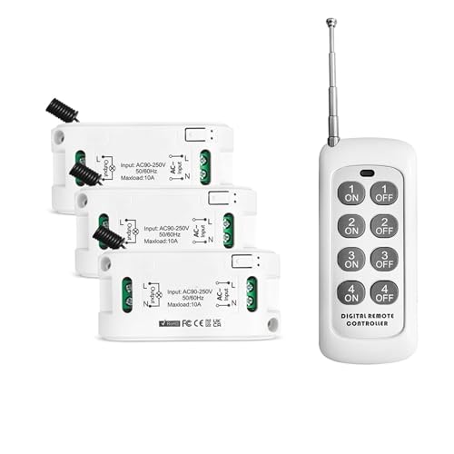 Module relais 110V 220V 10A récepteur sans fil longue portée 500m