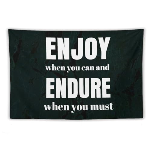 Tapiz decorativo Yelolyio para sala de estar con frase motivacional de 152 x 228 cm