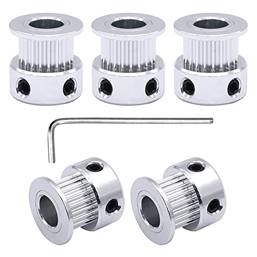 Poulie GT2 20 dents 7mm anti-glissement pour courroie synchrone d'imprimante 3D x5