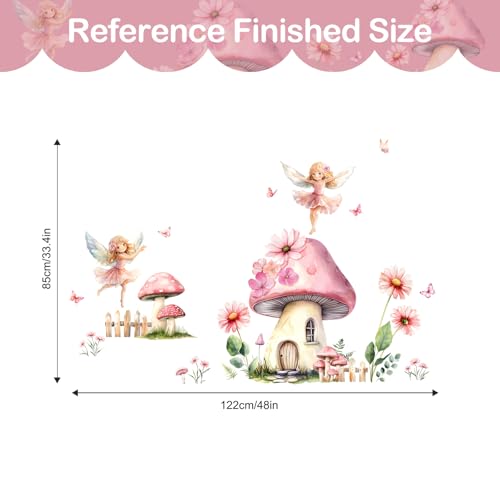 Vinilos decorativos Tanlaby hadas set rosa para pared miniatura 5