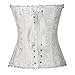 everbellus corsé sobre pecho de encaje satinado, escote corazón blanco blanco Small