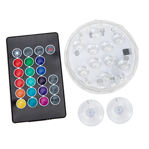Milisten Led Luz Sumergible Control Remoto Rgb Para Piscinas Desmontables Resistente Al Agua Con Ventosa Iluminación Decorativa Subacuática Para Estanques y Acuarios
