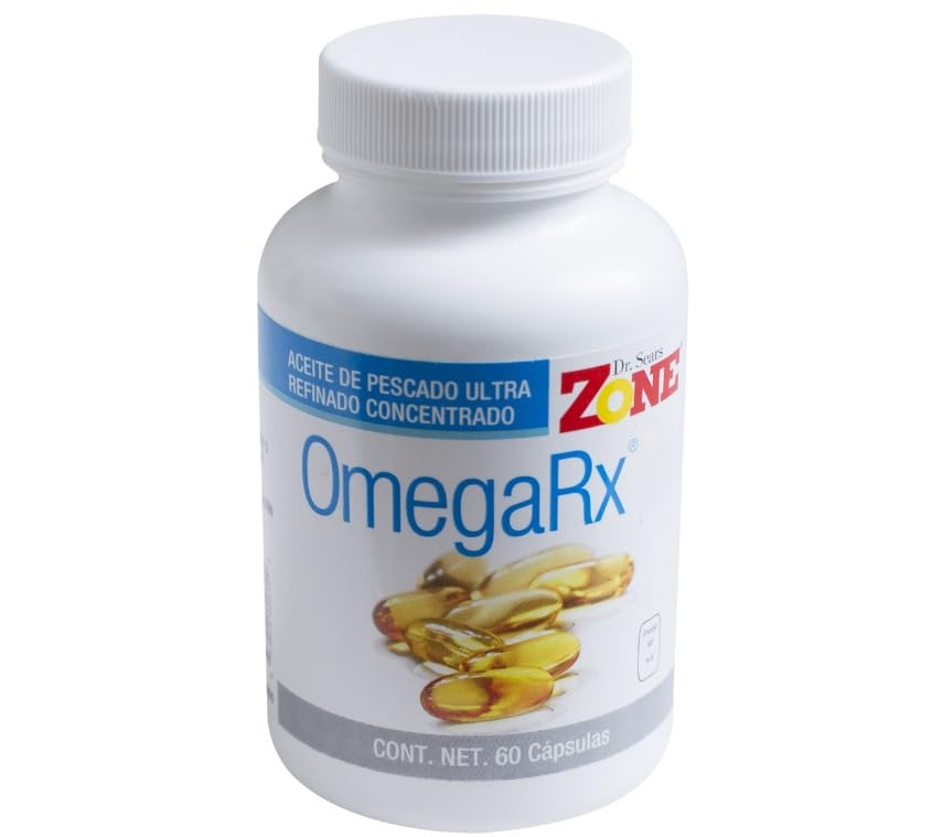 Omega 3 RX La Zona Dr. Sears - 60 CÁPSULAS - 2,400 mg de EPA y DHA por 4 cápsulas. Limpio de contaminantes, menos de 2 ppb de PCB´s y fresco. Proveniente de...