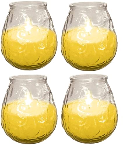 Citronella Scented Jar Candles, 40Hrs, Set of 4