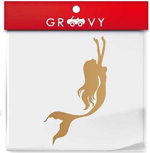 マーメイド ステッカー ワンポイント 人魚 姫 カッティング ステッカー おしゃれでかわいい 131 ゴールド ステッカー デカール 車 バイク Amazon