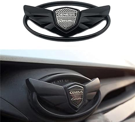 Miniatura 3 de Genesis 2 piezas Logo Front+ Tronco Pegatinas Emblema Insignias 2010-2017 Fit Genesis Art of Speed Coupe Wing Accesorios de coche (negro)
