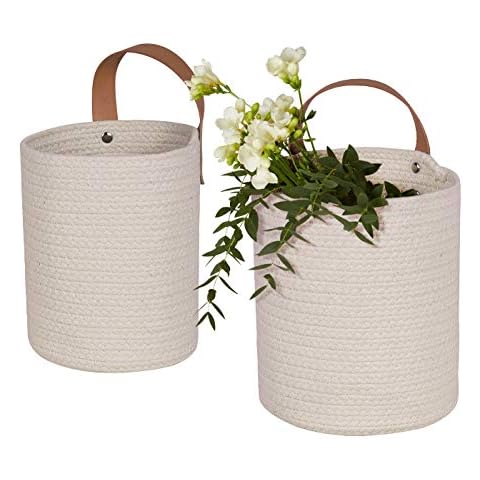 Cesta de Almacenamiento Colgante con Manija de Cuerda de Algodón Cover