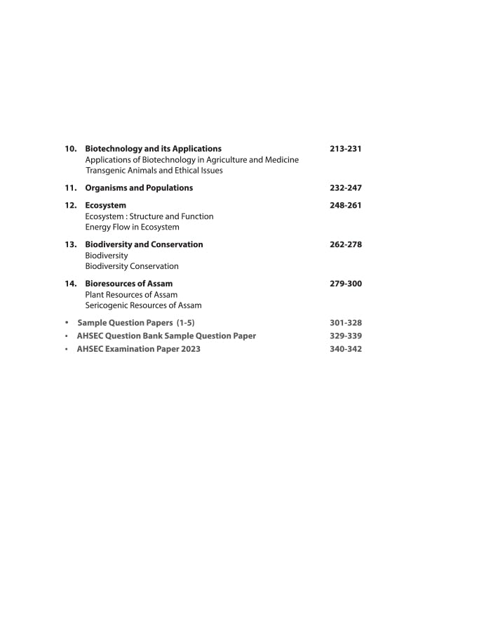 Exam Master Class 12th Biology for AHSEC Exam 2024 2