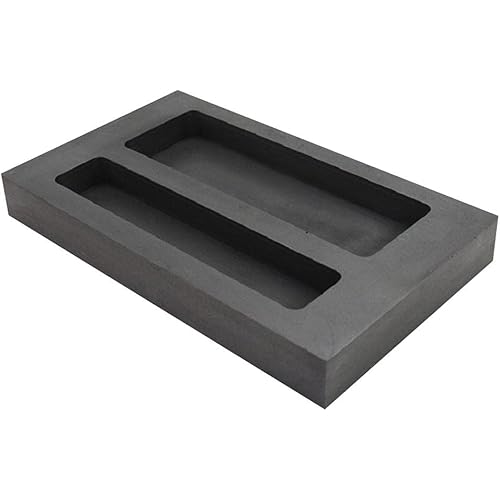 harayaa Black Furnace Casting Foundry Crucible Melting Tool, 2 Slots