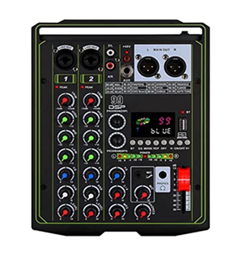 Party DJ Mixer 99 DSP Effect Mixer 4 canales portátil 48V Phantom Power Monitor DJ Mixing Console...