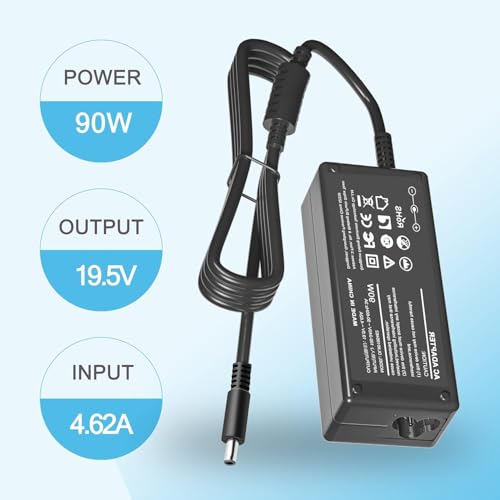 Image of 90W AC 19.5V 4.62A 4.5X3.0mm Adapter for Dell Optiplex Micro 9020 7050 7010 7020 7040 3050 7060 5050 5060 7070 Micro Desktop -for Dell Optiplex 3060 3070 3080 (De 90W 4.5 * 3.0mm)