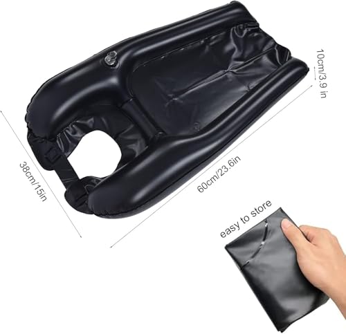Image of Clefairy Inflatable Hair Washing Tray with an Air Pump, Portable Basin for Seniors Children Pregnant Wounded Disabled, Mobile Salon Equipment in Bed or on Wheelchair