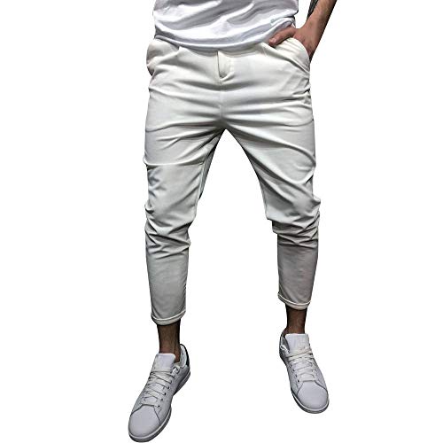 Rawdah_Pantalones Hombre Jogger Pantalones De Hombre Pantalones de chándal para Hombres Pantalones Deportivos Elásticos Ocasionales Bolsos Holgados Holgados Pantalones Pantalón