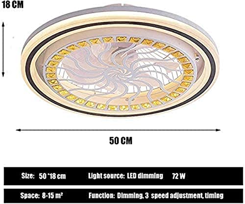 Plafonnier ventilateur LED 72W dimmable avec télécommande et minuterie - 4
