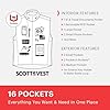 Scottevest Featherweight Vest For Women 16 Hidden Pockets Lightweight Water Repellent For Travel More