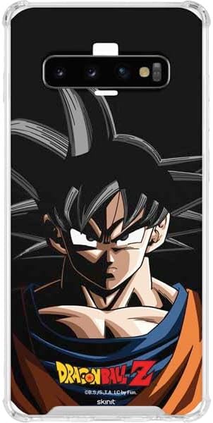 Skinit Funda transparente compatible con Galaxy S10, diseño de retrato de Dragon Ball Z Goku con licencia oficial