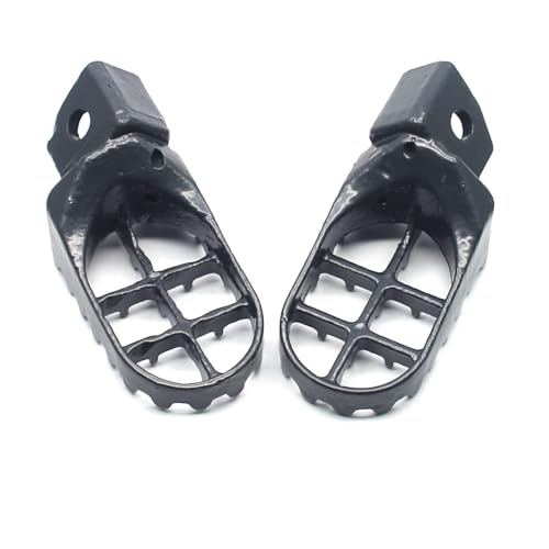 Image of MZS Dirt Bike Foot Pegs, Gray MX Heavy Cast Iron Metal Non-Slip Pedals