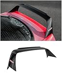 Replacement for 1994-2001 Acura Integra DC2 | Mugen Gen 1 Style ABS Plastic - Painted Glossy Black Rear Trunk Lid Wing Spoiler with Mugen Red Emblem Pair