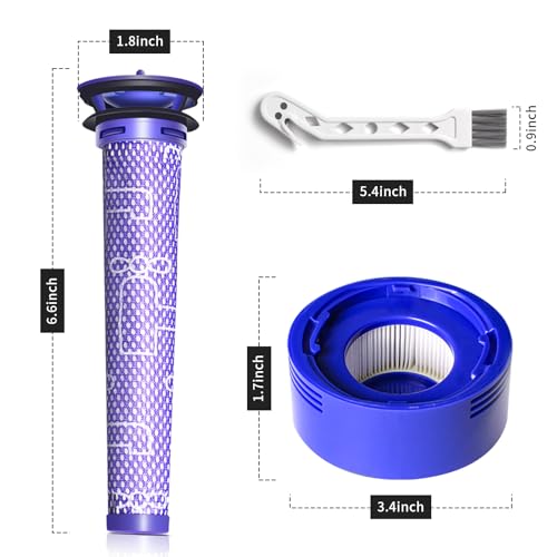 Image of OTTWL 6 Pack Replacement Filters Compatible with Dyson V7 Animal V8 Animal V8 Absolute, 3 Pre Filters and 3 Post Filters, Replaces Part No.965661-01 & 967478-01