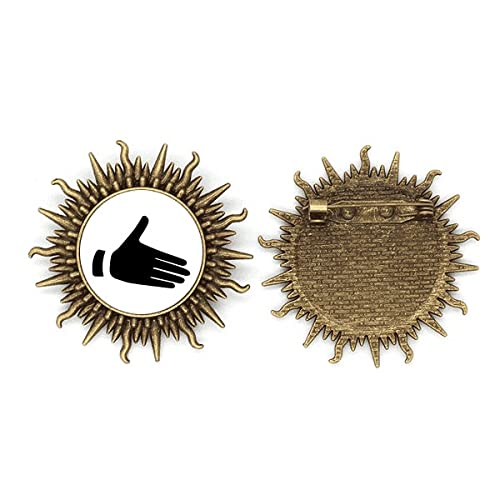 Broche Haken motif métal Reach Out broches de contour élégantes