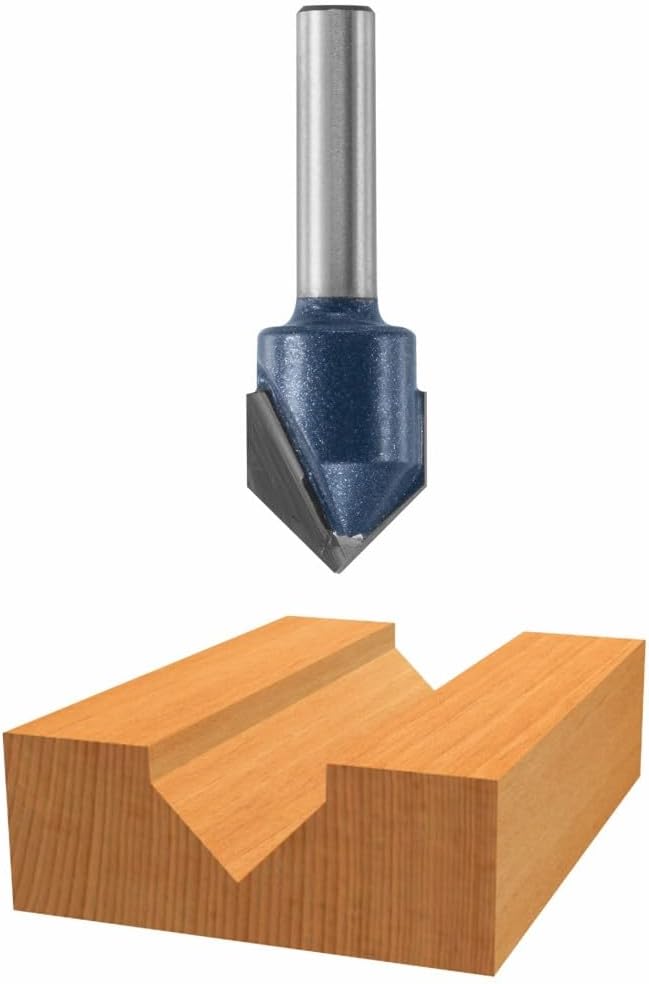 Bosch 85219M 90° x 9/16 in. Carbide Tipped V-Groove Bit
