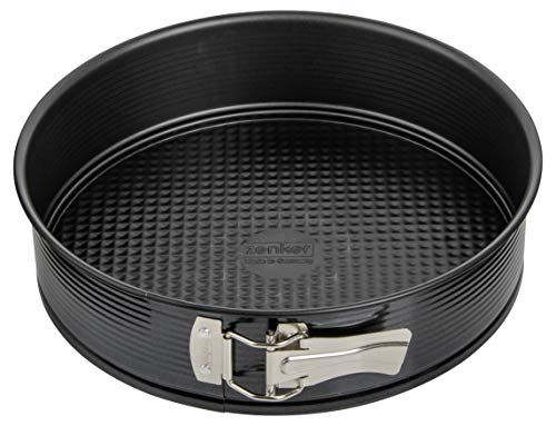 Zenker 10-Inch Non-Stick Carbon Steel Springform Pan With 2 Bases, Standard And Bund #TOP3