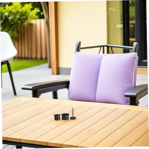 Kit de Bouchons et Vis pour Base Parasol Accessoires Robustes Cadre Noir - 3