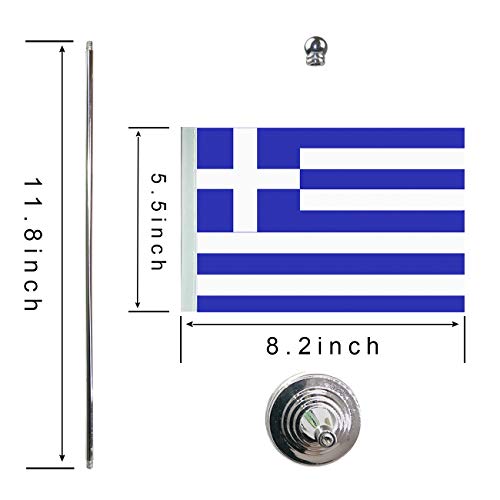 GentleGirl Greece Flag Greek Flag Table Flag，Desk Flag，Office Flag，International World Country Flags Banners，Festival Events Celebration ，Office Decoration，Desk, Home Decoration