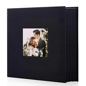 Artmag Fabric Photo Album 4×6 1000 Large Capacity for Family Wedding Anniversary Linen Album Holds 1000 Horizontal and Vertical Photos (1000 Pockets, Black)