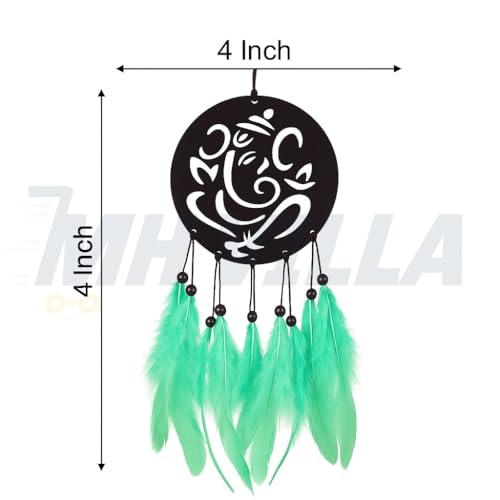 Image of Dream Catcher Car Hanging Handmade Hanging Wall Hangings, Home Decor Garden, Car, Outdoor, Bedroom Pack of 1 (BLU GANESH-01)