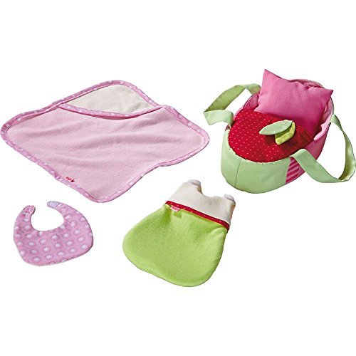 HABA Starter Set for Rubina's Baby 5 Piece Set (Carry Bed, Cushion, Sleep Sack, Blanket and Bib)