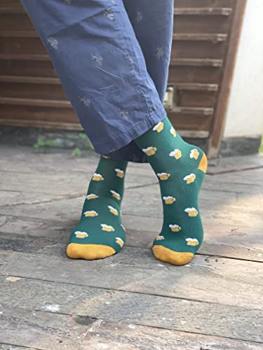 Image of Mint & Oak Long Socks For Men, Soft Cotton Calf Length Socks, Colorful Sock Gift For Men, Full Length & Odour Free, Funky Socks - Gift Box of 3