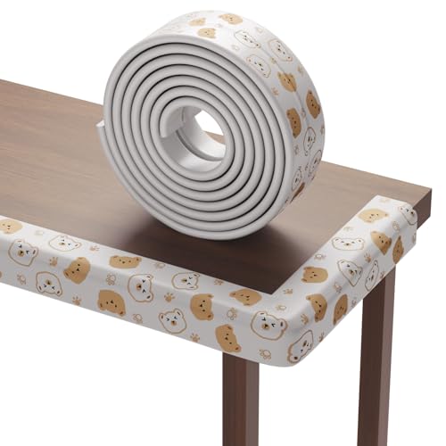 Lonlown Edge Protector for Baby Proofing 6.5ft Heavy-Duty Soft Rubber Foam Furniture Edge Bumper Guards Cute Furniture Corner Edge Safety Bumpers Desk Edge Cushion for Kids