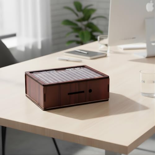 Image of Wooden Money Bank with Savings Tracker | 100000 Goal Piggy Bank for Kids | Cash Collection Toy with Savings Chart (Brown, Target : 1 Lakh (1 Pc))