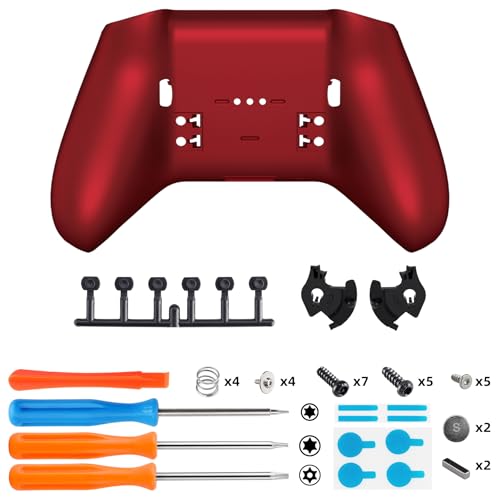 Image of eXtremeRate Replacement Bottom Shell Case for Xbox Elite Series 2 Controller, Custom Scarlet Red Back Housing Cover for Xbox Elite Series 2 Core Wireless Controller Model 1797