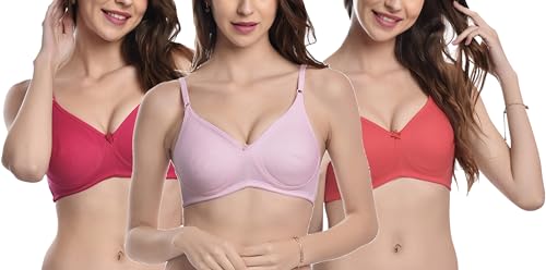 Image of FIMS - Fashion is my style Women Cotton Blend Non-Padded Non-Wired Moulded Bra Multicolor Cup- B