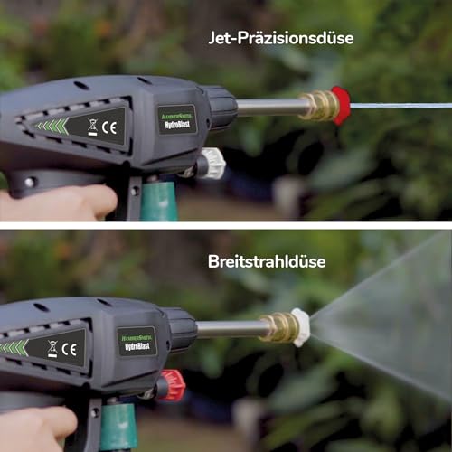 Hammersmith HydroBlast Hochdruckpistole - Akku Hochdruckreiniger für Gartenschlauch - 5m Reichweite - Waschpistole ohne Kabel - 50bar Wasserdruck - Autowaschpistole - Hochdruck – Bild 6