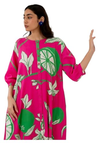 Ensemble kurta brodé rose en rayonne avec pantalon et dupatta taille XL Yashika pour femme